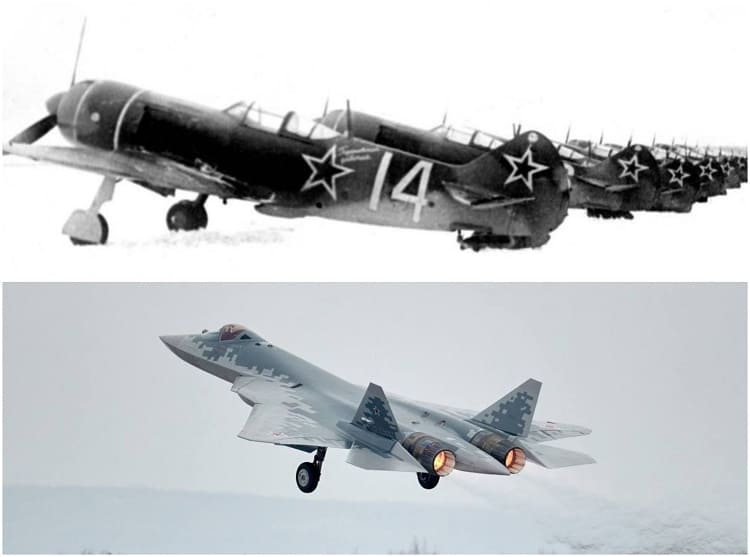 Воздушный истребительный авангард: Ла-7 и Су-57